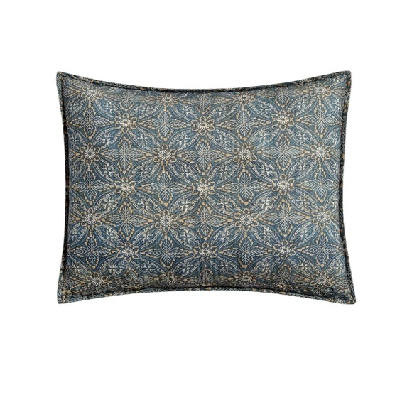 NWT | POTTERY BARN SET OF TWO EMERSON STANDARD PILLOW SHAMS HAND QUILTED COTTON - Picture 3 of 9